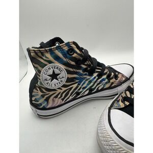 Converse Chuck Taylor All Star High Top Zebra Print Rainbow Sneakers Size 5
